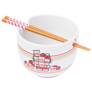 Foto 1 | Ramen Bowl Silver Buffalo Hello Kitty Nissin De 600 Ml Con Palillos - Venta Internacional.