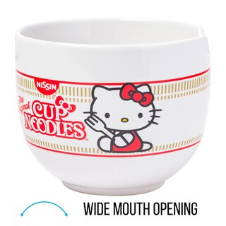 Foto 3 | Ramen Bowl Silver Buffalo Hello Kitty Nissin De 600 Ml Con Palillos - Venta Internacional.