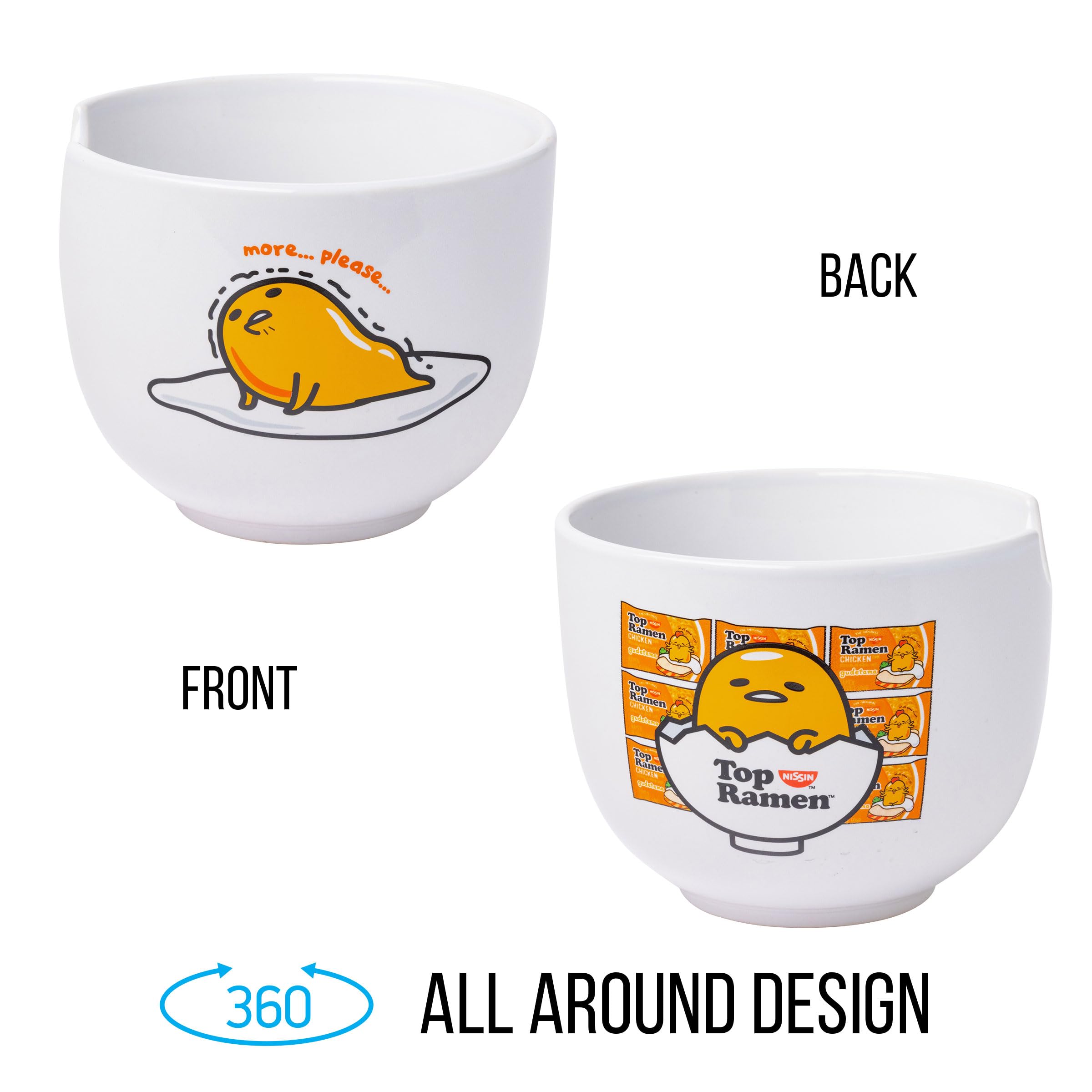 Foto 3 pulgar | Cuenco De Cerámica Para Ramen Plateado Buffalo Sanrio Gudetama Lazy Egg - Venta Internacional.