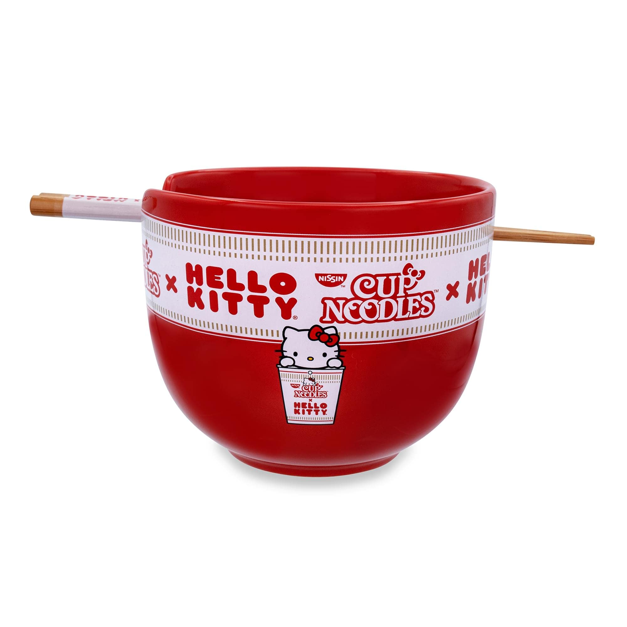 Foto 2 pulgar | Juego De Vajilla Silver Buffalo Hello Kitty X Nissin Cup Noodles - Venta Internacional.