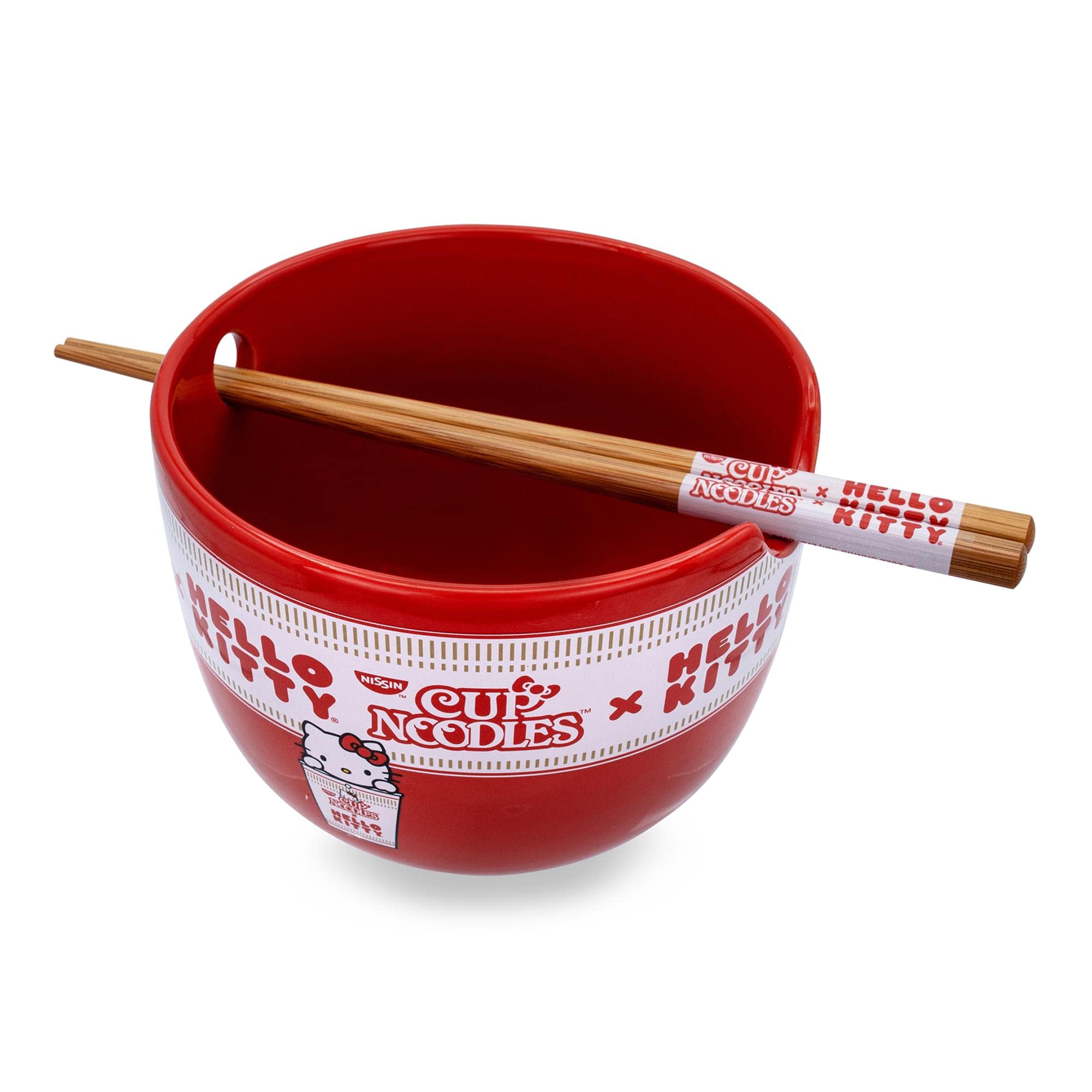 Foto 4 pulgar | Juego De Vajilla Silver Buffalo Hello Kitty X Nissin Cup Noodles - Venta Internacional.