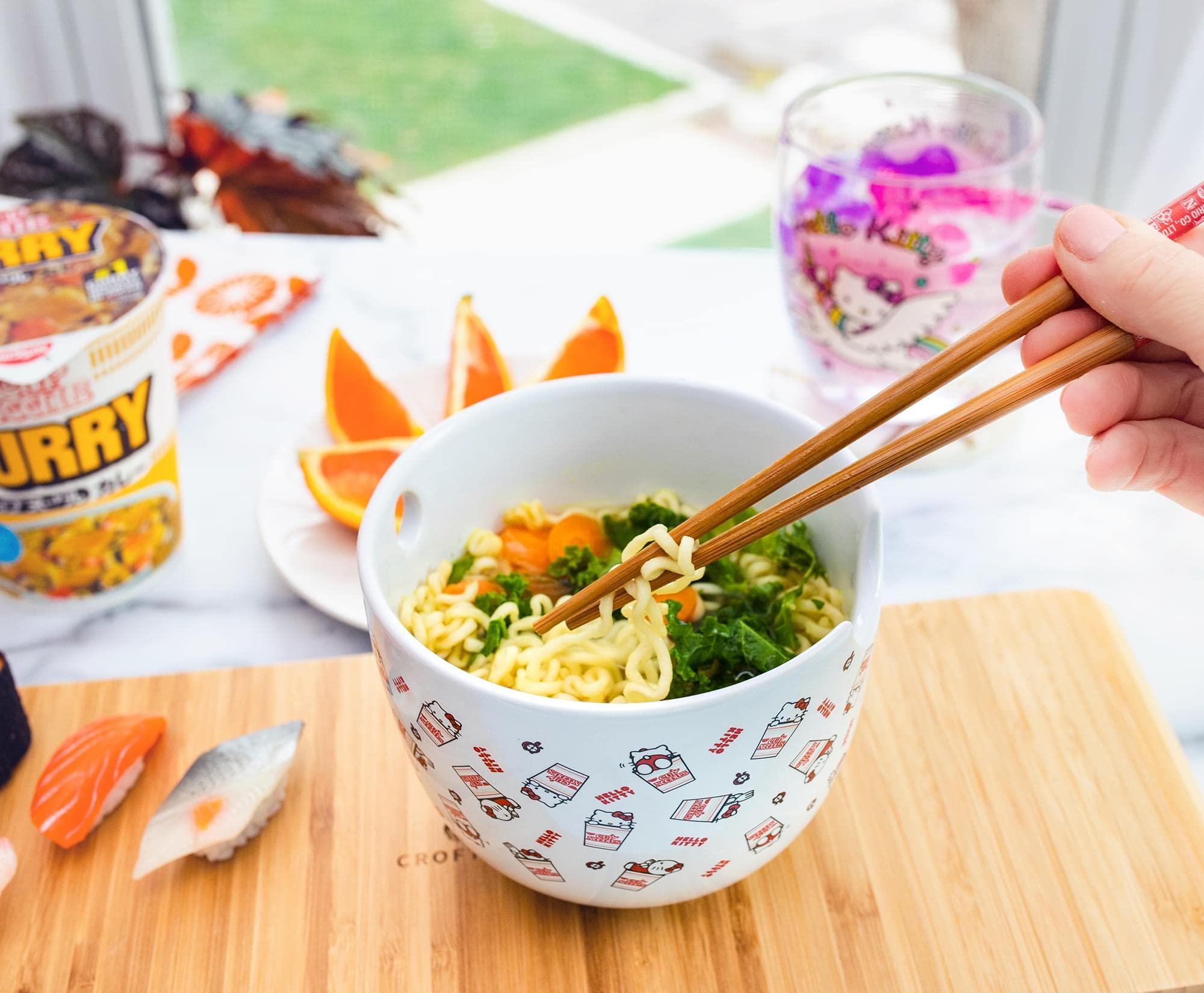 Foto 7 pulgar | Juego de Vajilla Sanrio Hello Kitty X Nissin Cup Noodles - Venta Internacional