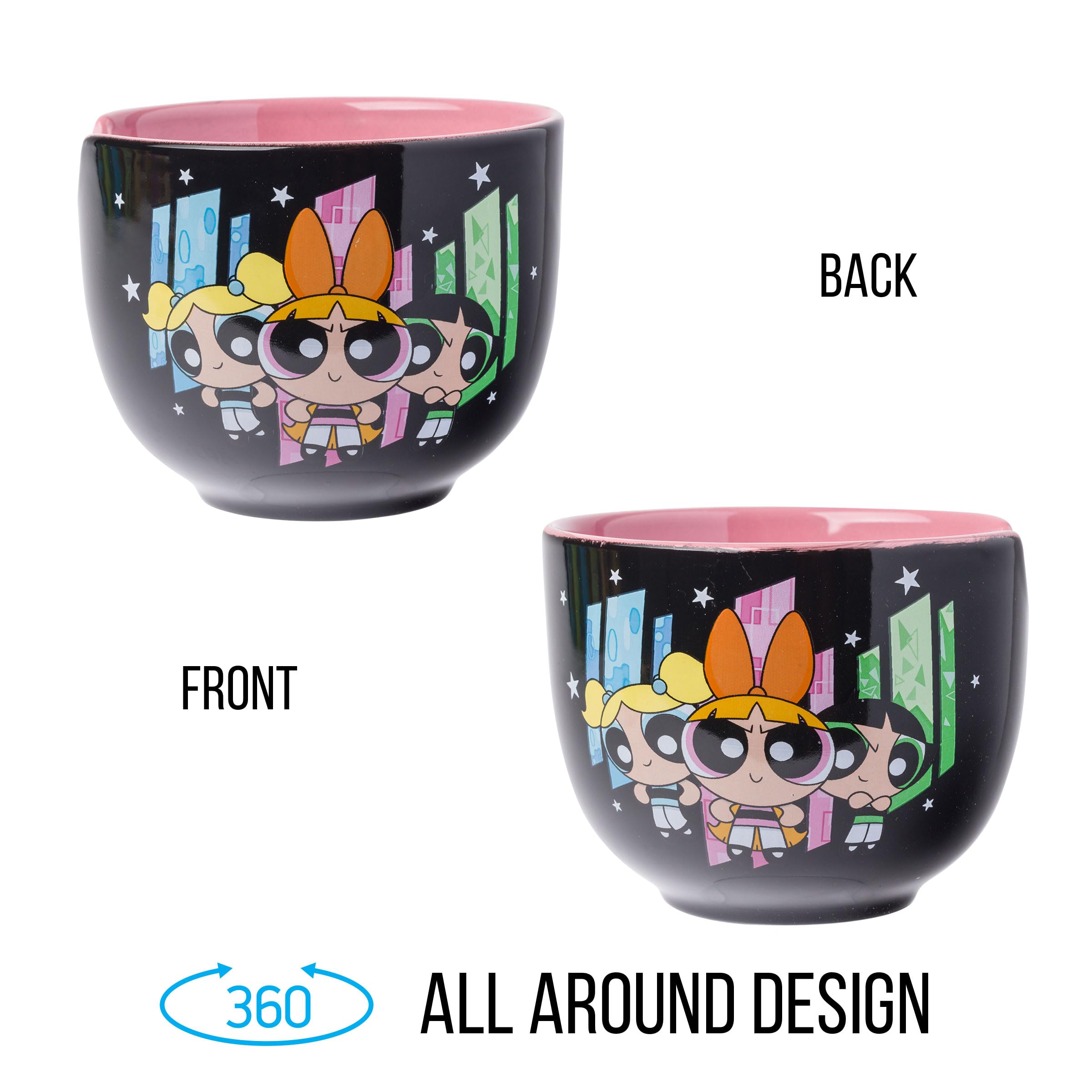 Foto 3 pulgar | Cuenco De Arroz Con Fideos Ramen De Cerámica, Plateado, Buffalo Powerpuff Girls - Venta Internacional.