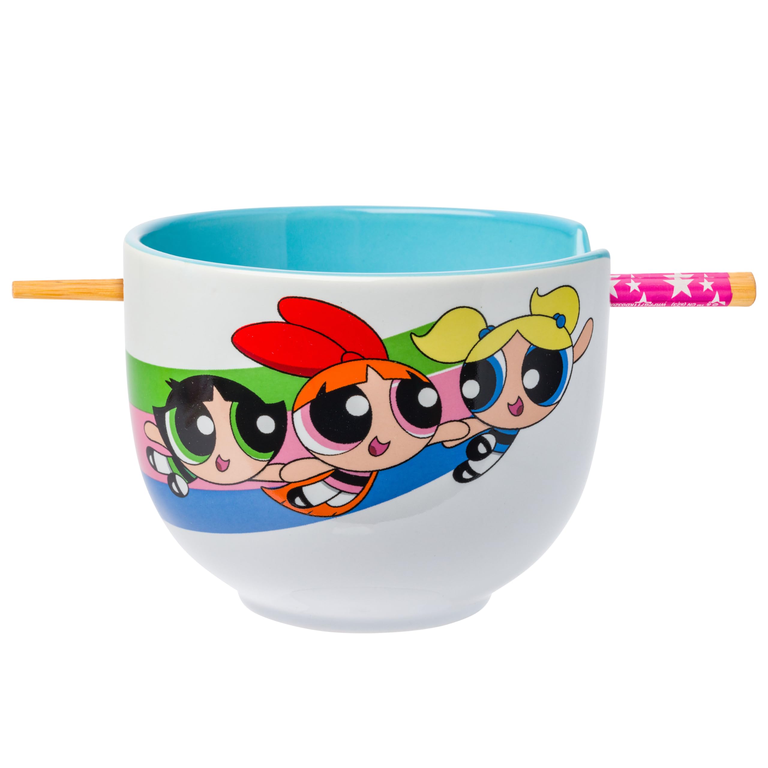 Foto 2 pulgar | Cuenco De Arroz Con Fideos Ramen De Cerámica, Plateado, Buffalo Powerpuff Girls - Venta Internacional.