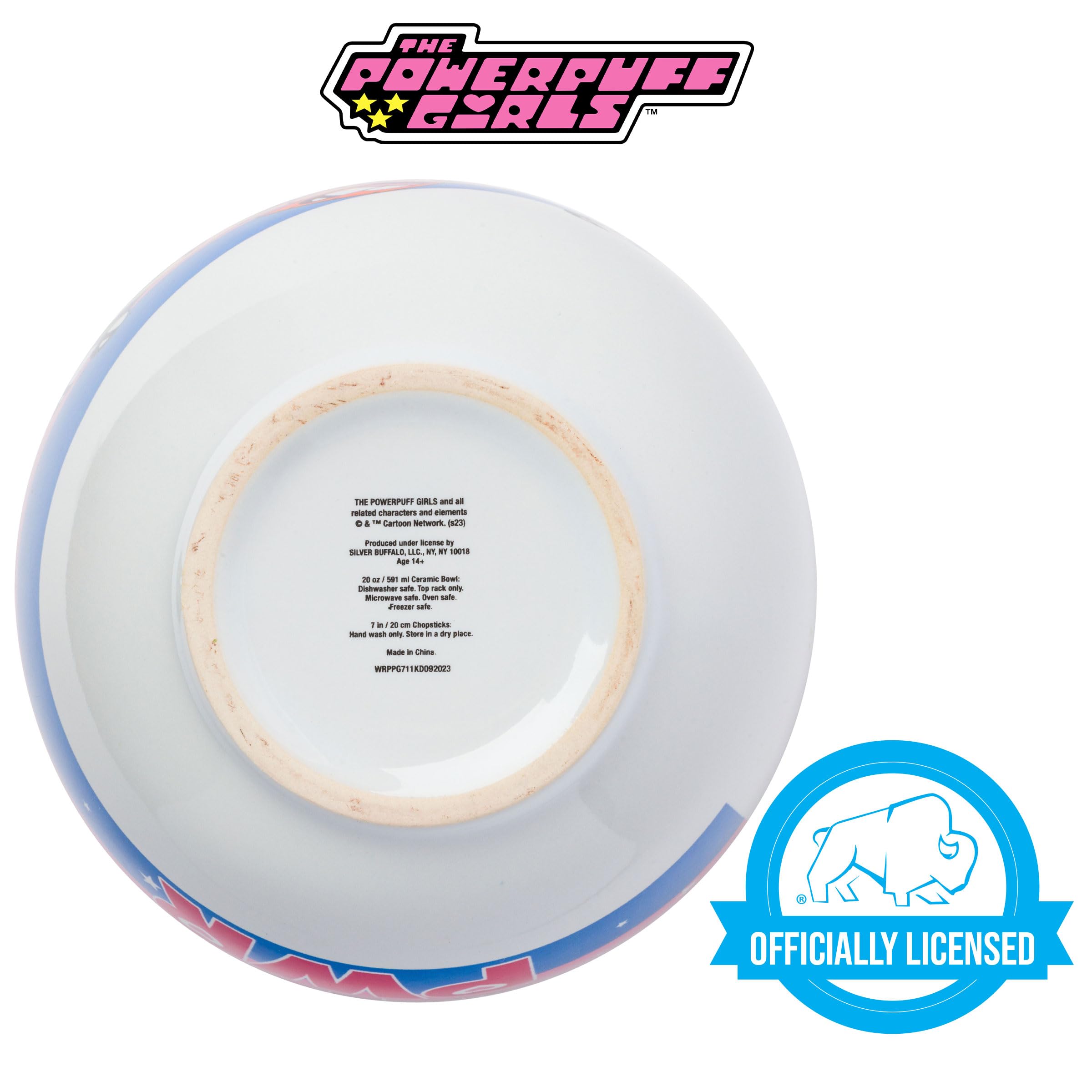 Foto 5 pulgar | Cuenco De Arroz Con Fideos Ramen De Cerámica, Plateado, Buffalo Powerpuff Girls - Venta Internacional.