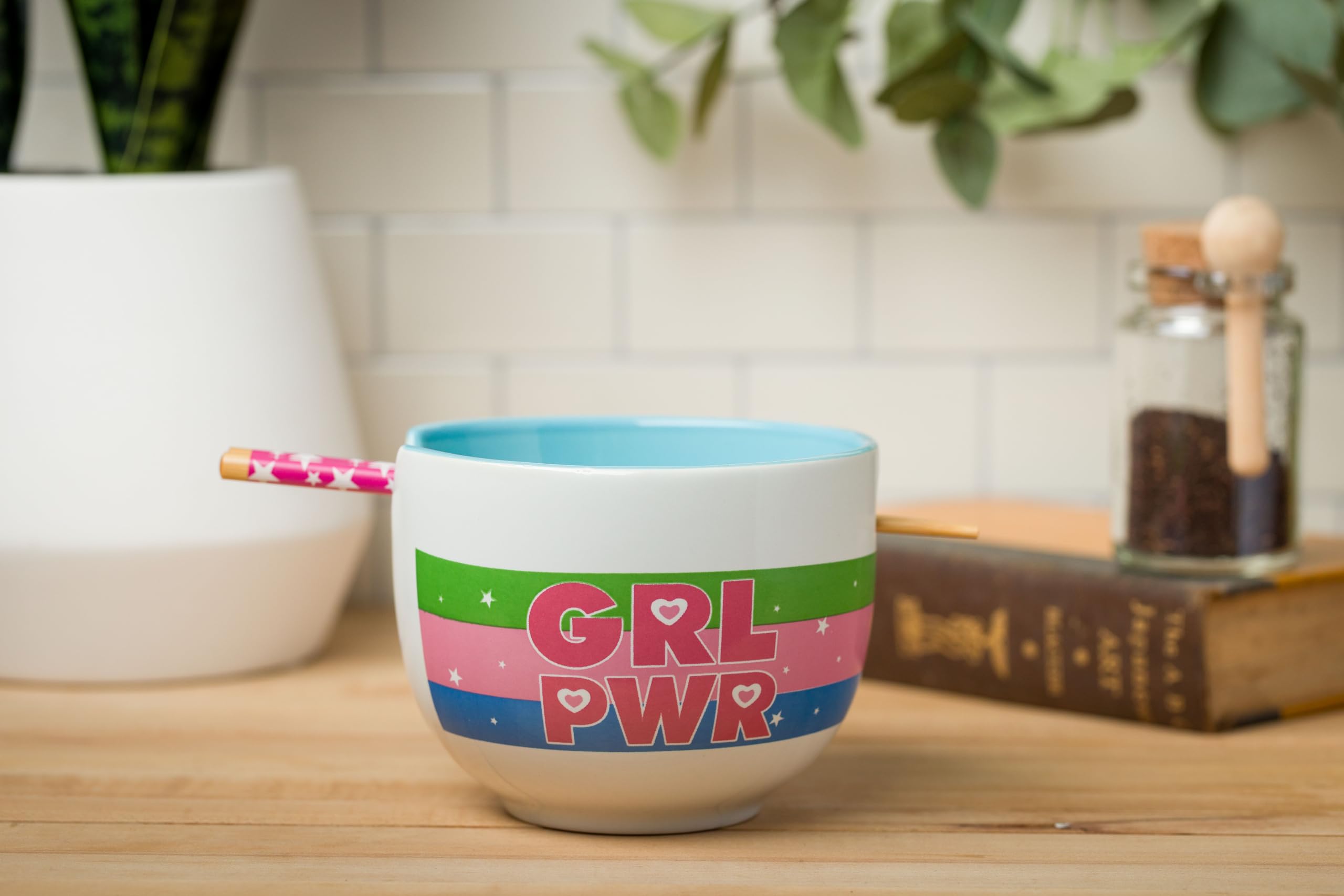 Foto 5 | Cuenco De Arroz Con Fideos Ramen De Cerámica, Plateado, Buffalo Powerpuff Girls - Venta Internacional.