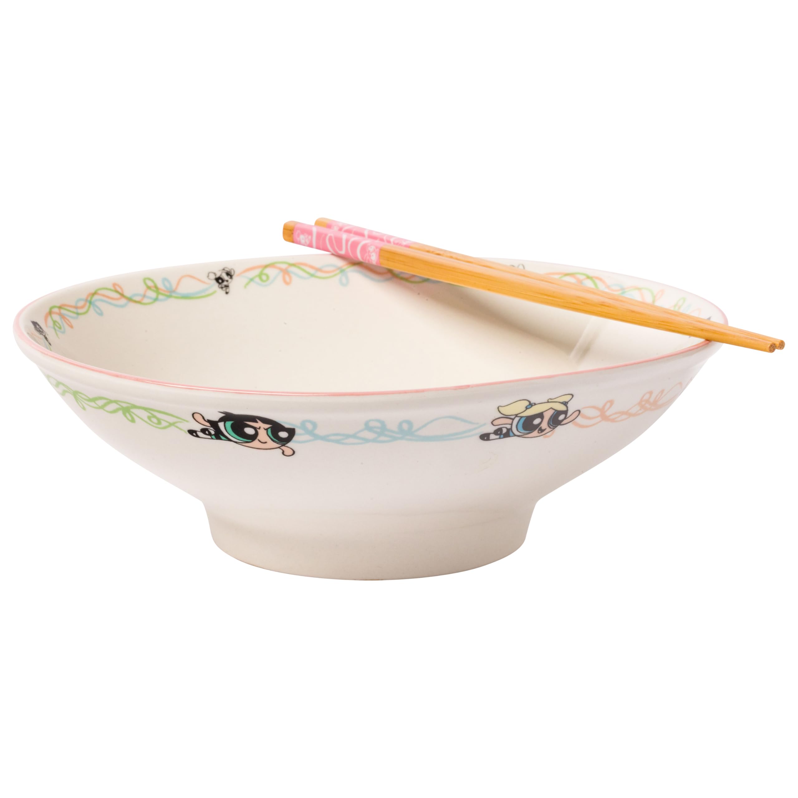 Foto 2 pulgar | Cuenco De Arroz Con Fideos Ramen De Cerámica, Plateado, Buffalo Powerpuff Girls - Venta Internacional.
