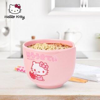 Foto 3 | Cuenco Para Arroz Con Fideos Ramen Silver Buffalo Hello Kitty 600 Ml Rosa - Venta Internacional.