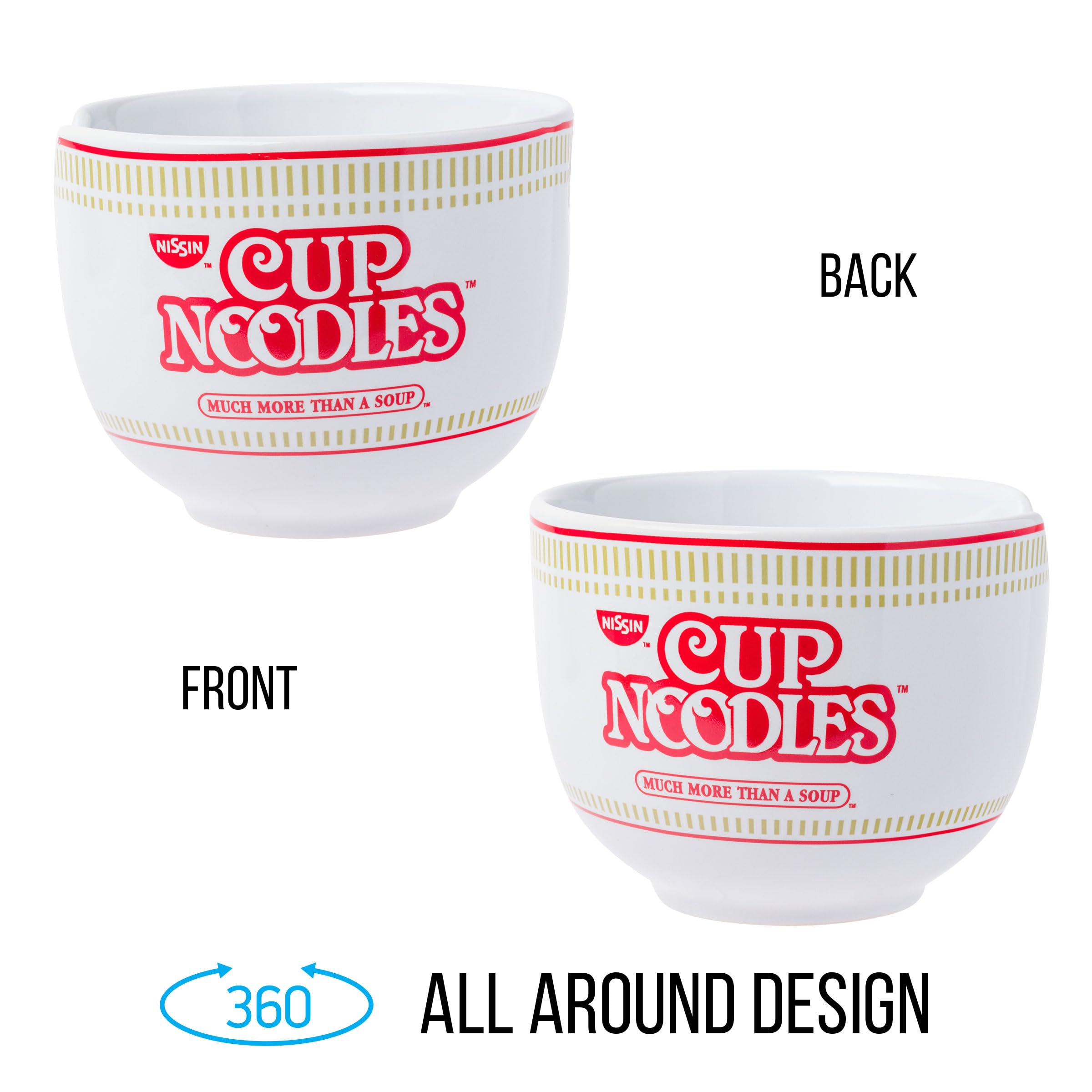 Foto 3 pulgar | Cuenco De Arroz Con Fideos Ramen De Cerámica Silver Buffalo Nissin  600 Ml - Venta Internacional.