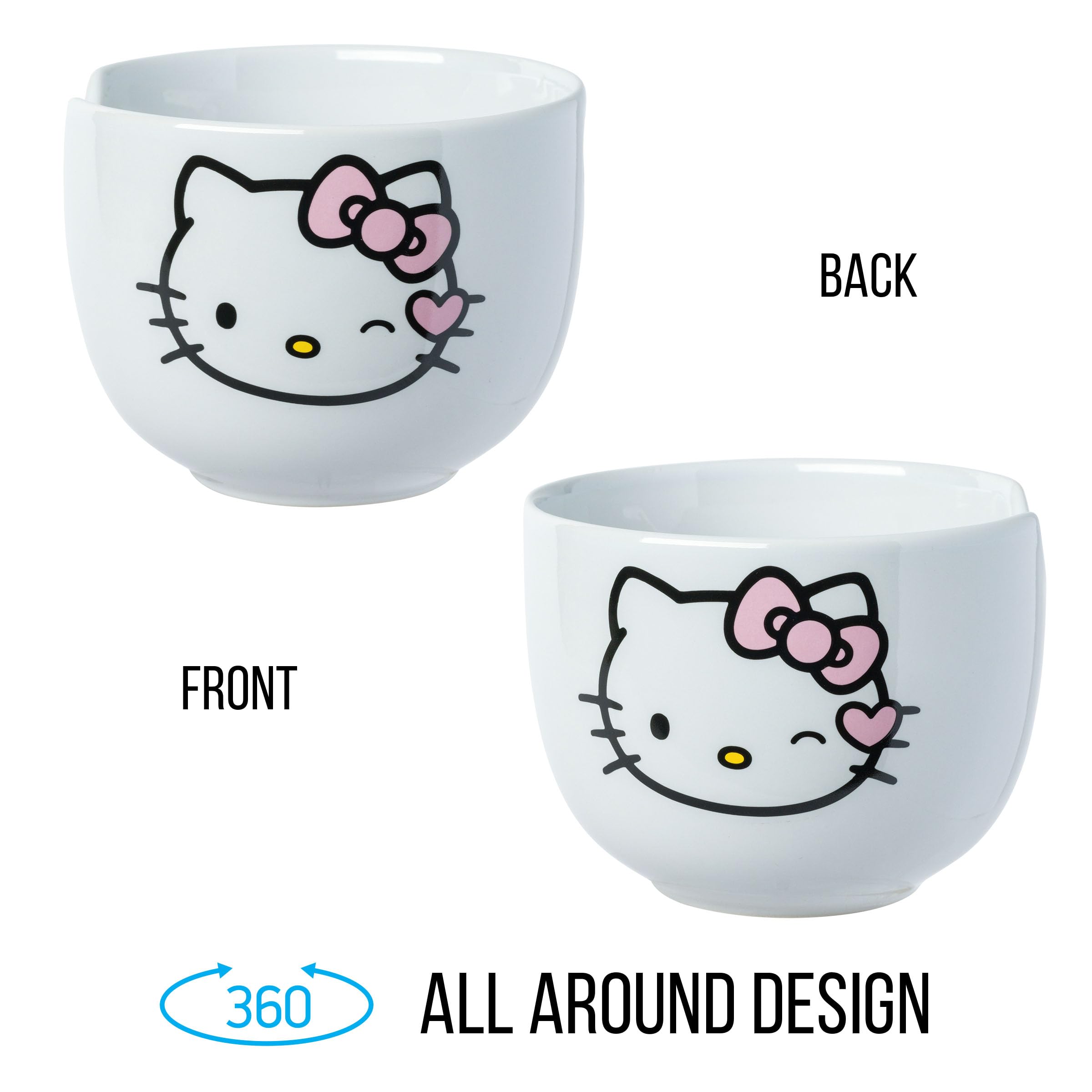 Foto 3 pulgar | Cuenco Para Ramen Silver Buffalo Sanrio Hello Kitty De 600 Ml Con Palillos - Venta Internacional.