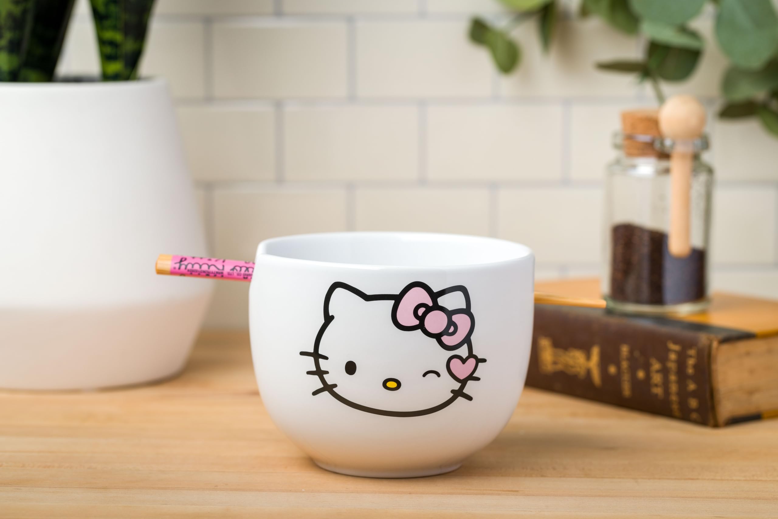 Foto 6 pulgar | Cuenco Para Ramen Silver Buffalo Sanrio Hello Kitty De 600 Ml Con Palillos - Venta Internacional.