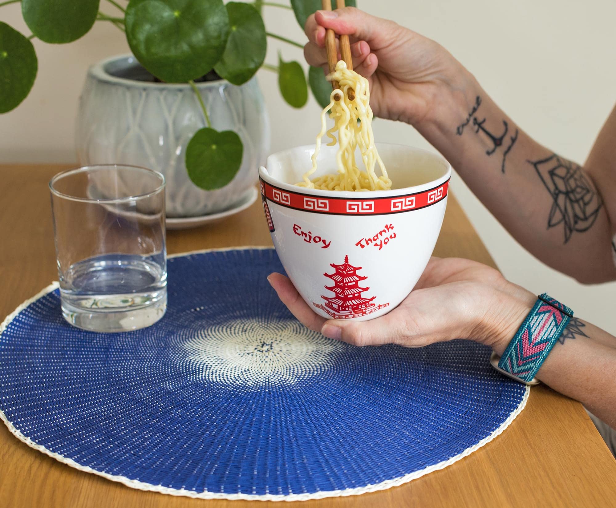 Foto 5 | Juego De Vajilla Toynk Bowl Bop Inspirado En Una Caja China Para Llevar - Venta Internacional.