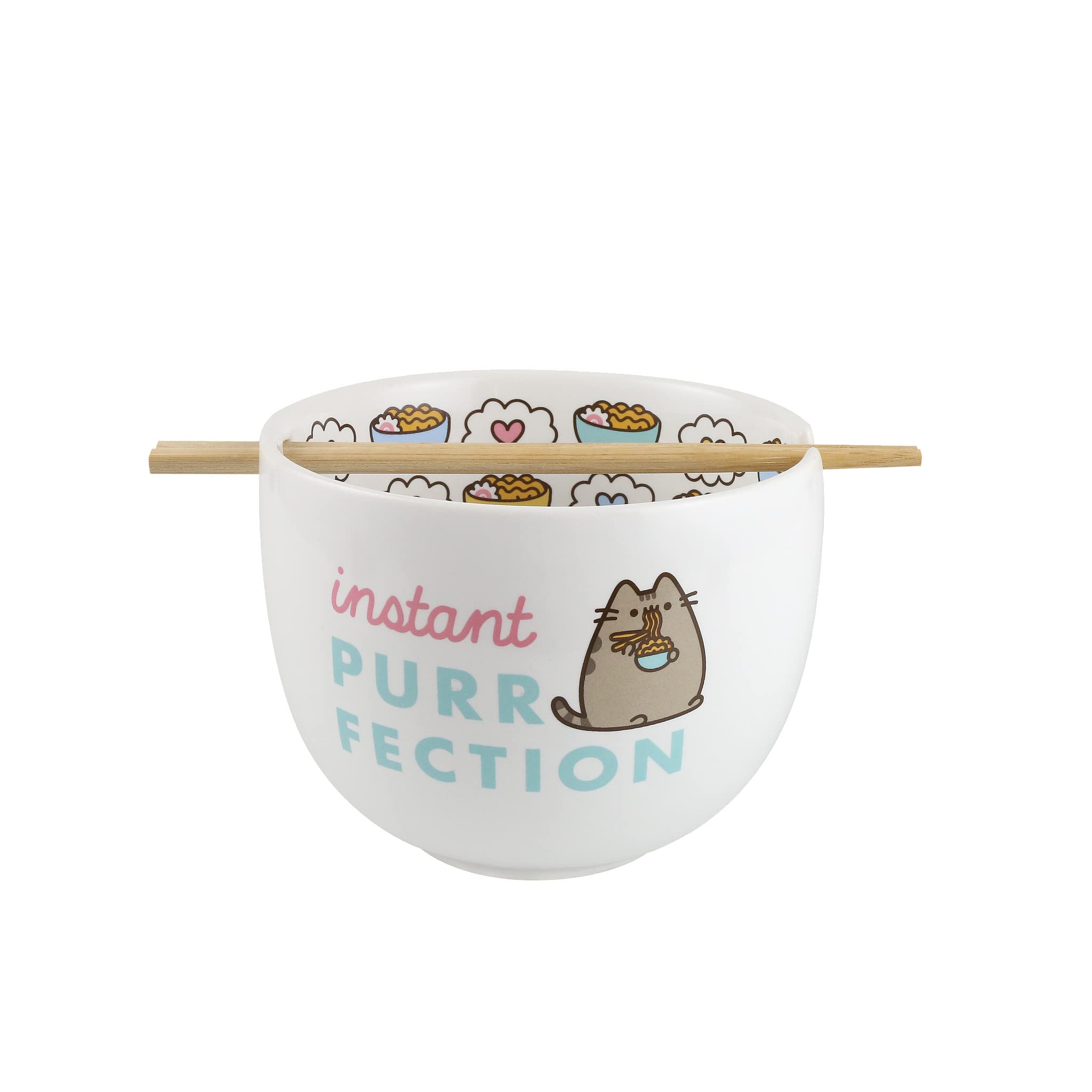 Foto 2 pulgar | Juego De Cuencos Para Fideos Ramen De Enesco Pusheen The Cat  14 Cm  Con Palillos - Venta Internacional.