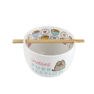 Foto 2 | Juego De Cuencos Para Fideos Ramen De Enesco Pusheen The Cat 14 Cm Con Palillos - Venta Internacional.