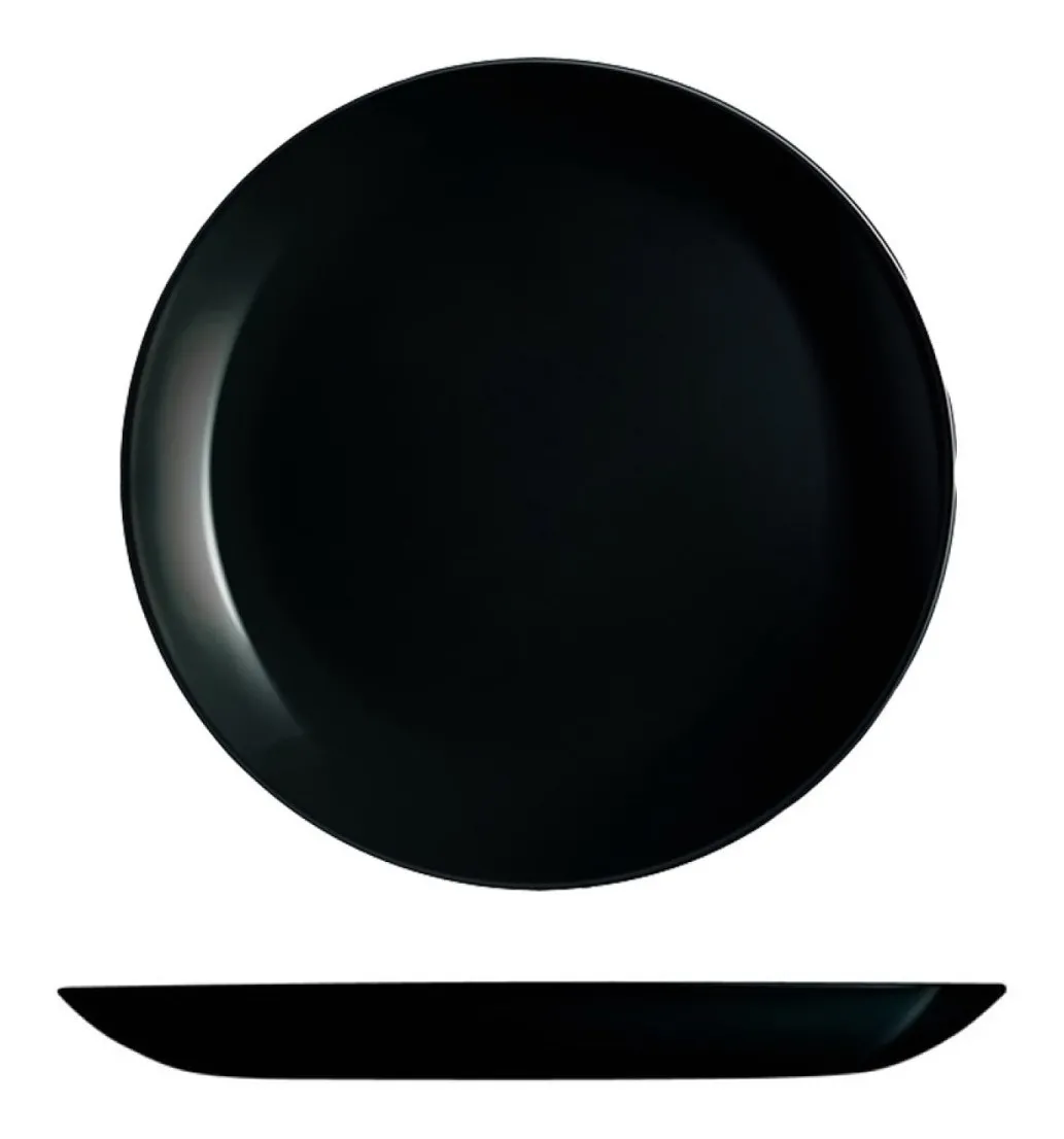 Foto 1 | Juego de 4 Platos Luminarc Diwali color Negro Modernos Trinche de Opal Diwali