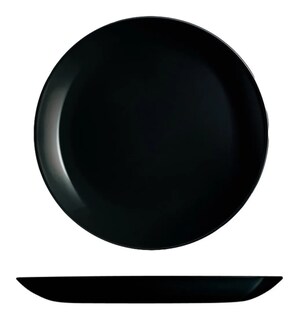 Foto 1 | Juego de 4 Platos Luminarc Diwali color Negro Modernos Trinche de Opal Diwali