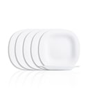 Platos Planos Luminarc Carine color Blanco de Opal 6 Piezas