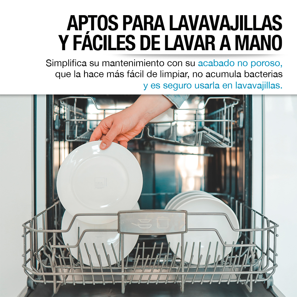 Foto 7 pulgar | Vajilla de Opal Casa Litus Blanca de 16 Piezas
