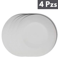 Foto 3 | Platos Trinche Elegante Italo Porcelana Blanco De 26 Cms Home4pz