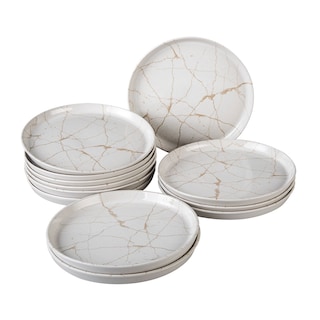 Foto 3 | Plato Gourmet Porcelana 26 Cm Blanco & Oro 12 Pzs Santa Anita