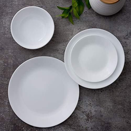 Foto 2 | Juego de Platos Llanos Corelle Vitrelle Blancos 8 Piezas - Venta Internacional