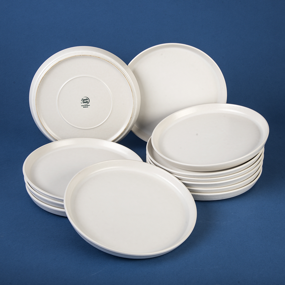 Foto 3 pulgar | Juego De 12 Platos Gourmet De Porcelana Santa Anita De 24 Cm Color Blanco