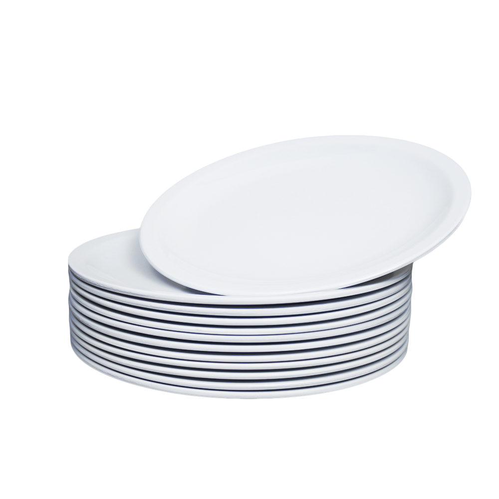 Foto 1 | 24 Platos Trinche De Melamina Blanca 24 Cm Vencort