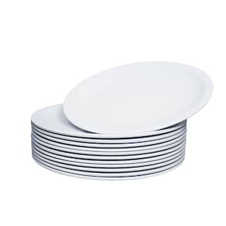 Foto 1 | 24 Platos Trinche De Melamina Blanca 24 Cm Vencort
