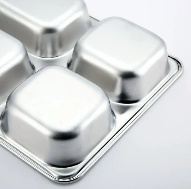 Foto 4 pulgar | Xtellar Plato De Acero Inoxidable De Lujo Con 5 Compartimentos Para Comidas Equilibradas - Set De 3 Piezas