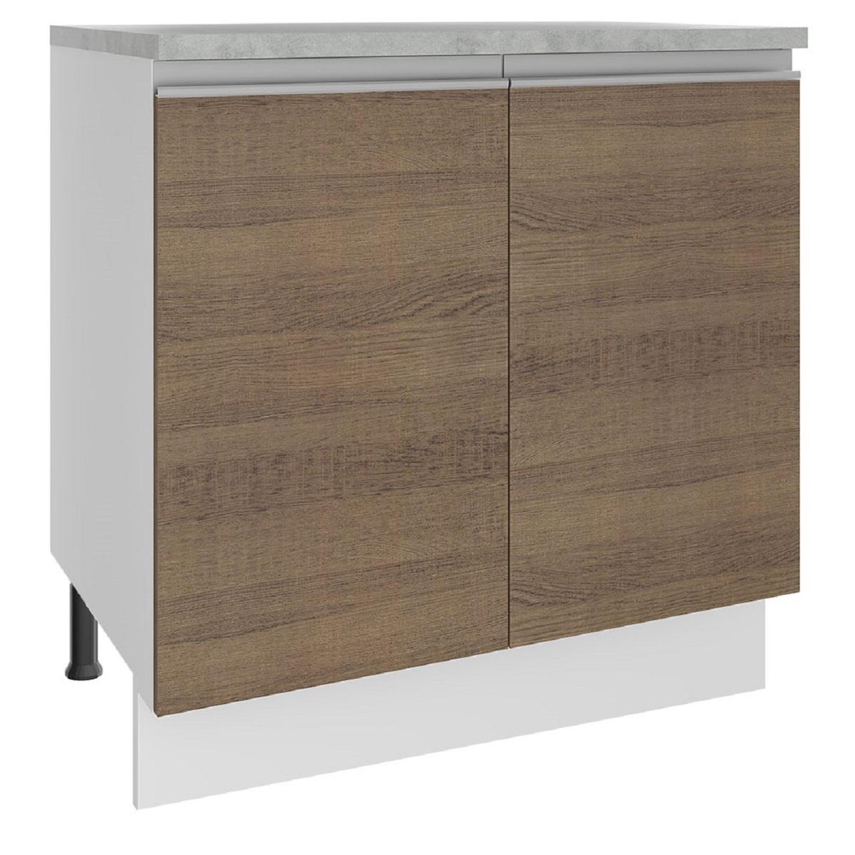 Mueble de Cocina MADESA G248009BGL color Marrón 2 Puertas 80 CM