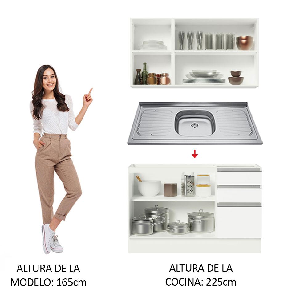 Foto 6 pulgar | Cocina Integral Madesa GRGL120004 Blanca 120 cm