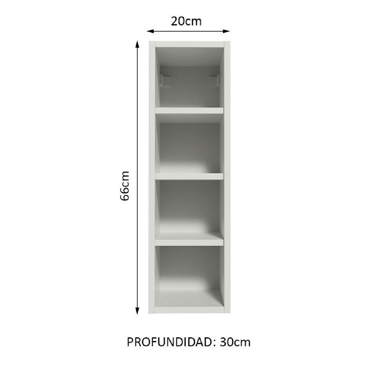 Foto 3 | Alacena Madesa G2520009PR color Blanco Portabotellas 4 Nichos