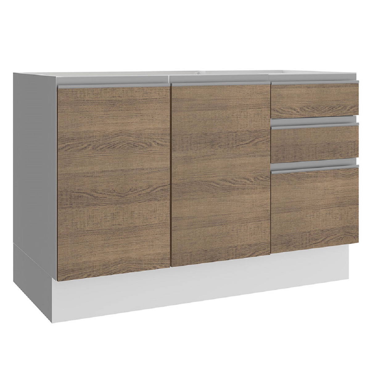 Mueble de Cocina MADESA G241249BGL color Marrón 3 Cajones 2 Puertas 120 CM