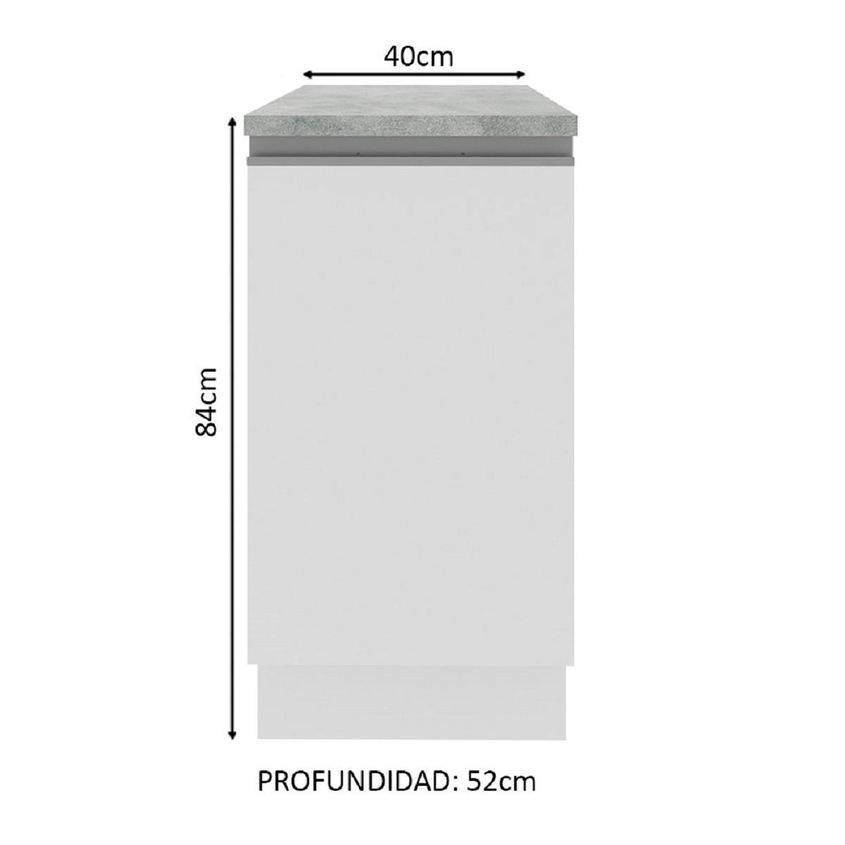 Foto 2 | Mueble de Cocina MADESA G2440009GL color Blanco 1 Puerta 40 CM