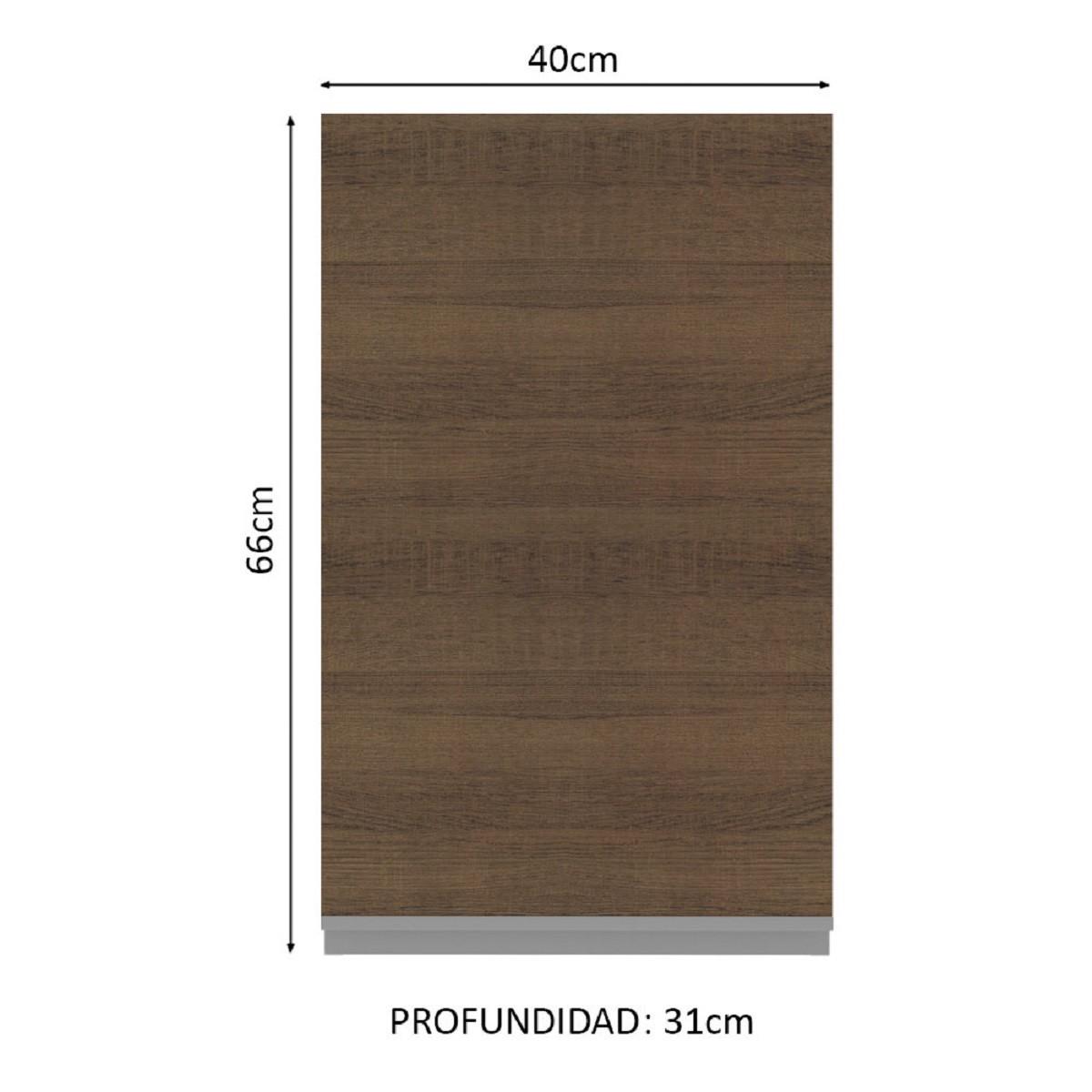 Foto 3 | Alacena MADESA G254009BGL color Marrón 1 Puerta 2 Compartimentos 40 CM