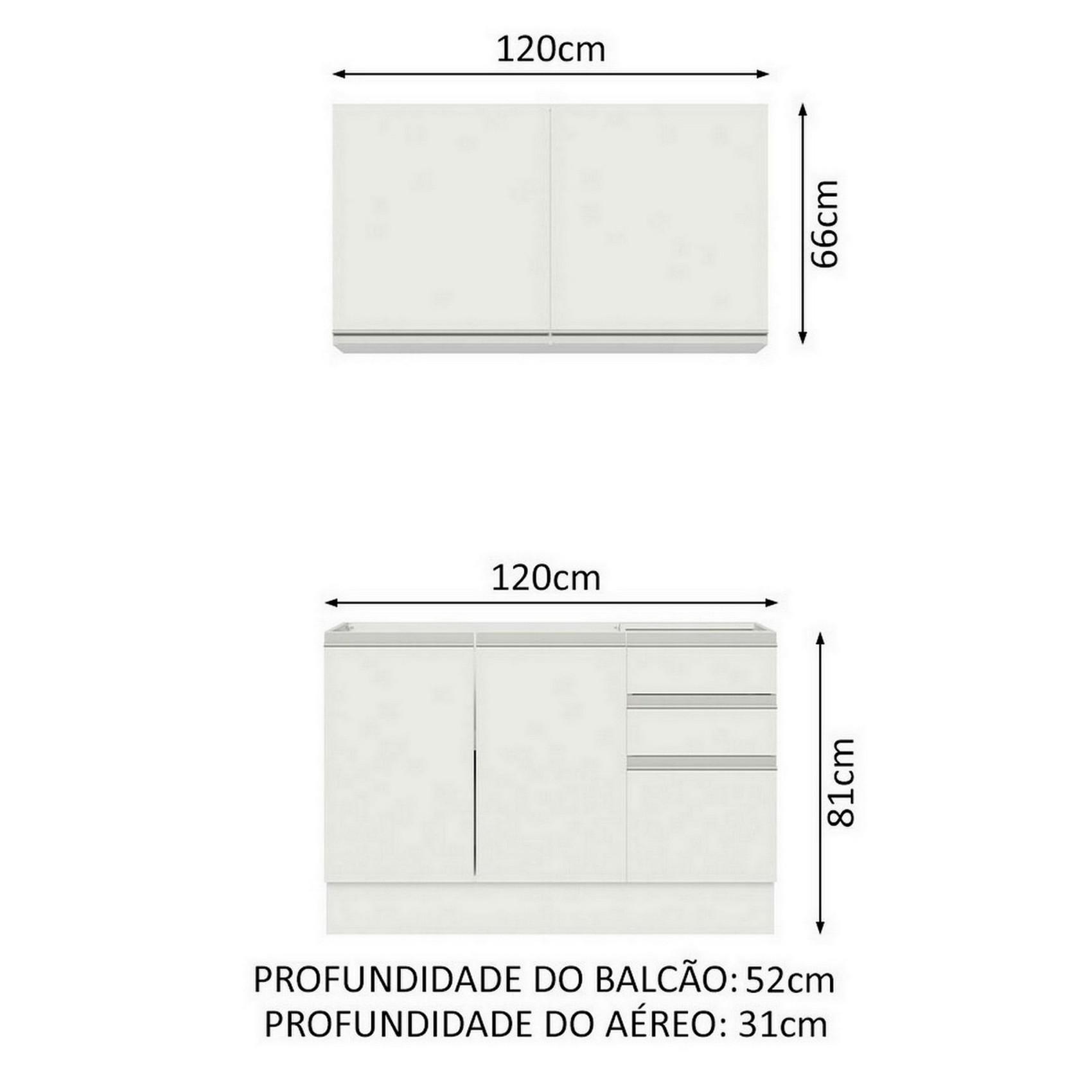 Foto 3 | Cocina Integral Madesa Glamy con Mesón de Acero con 120 cm