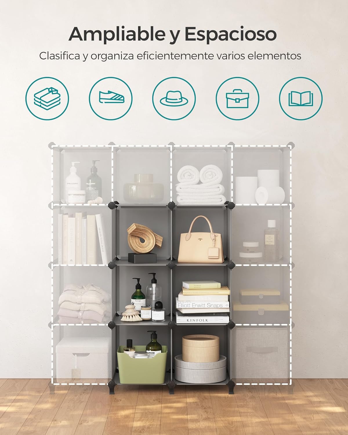 Foto 6 | Organizador Modular Songmics para Zapatos 6 Compartimentos