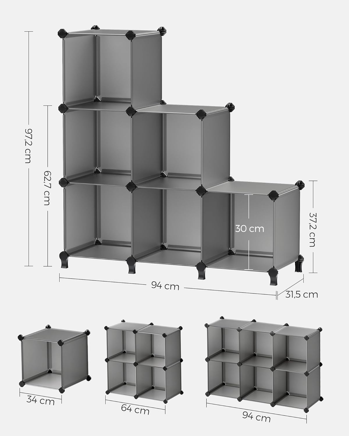 Foto 7 | Organizador Modular Songmics para Zapatos 6 Compartimentos