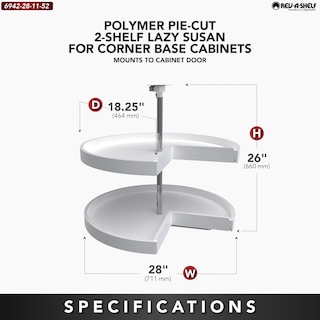 Foto 2 | Organizador Lazy Susan Rev-a-shelf 6942-28-11-52 71 Cm, Color Blanco - Venta Internacional.