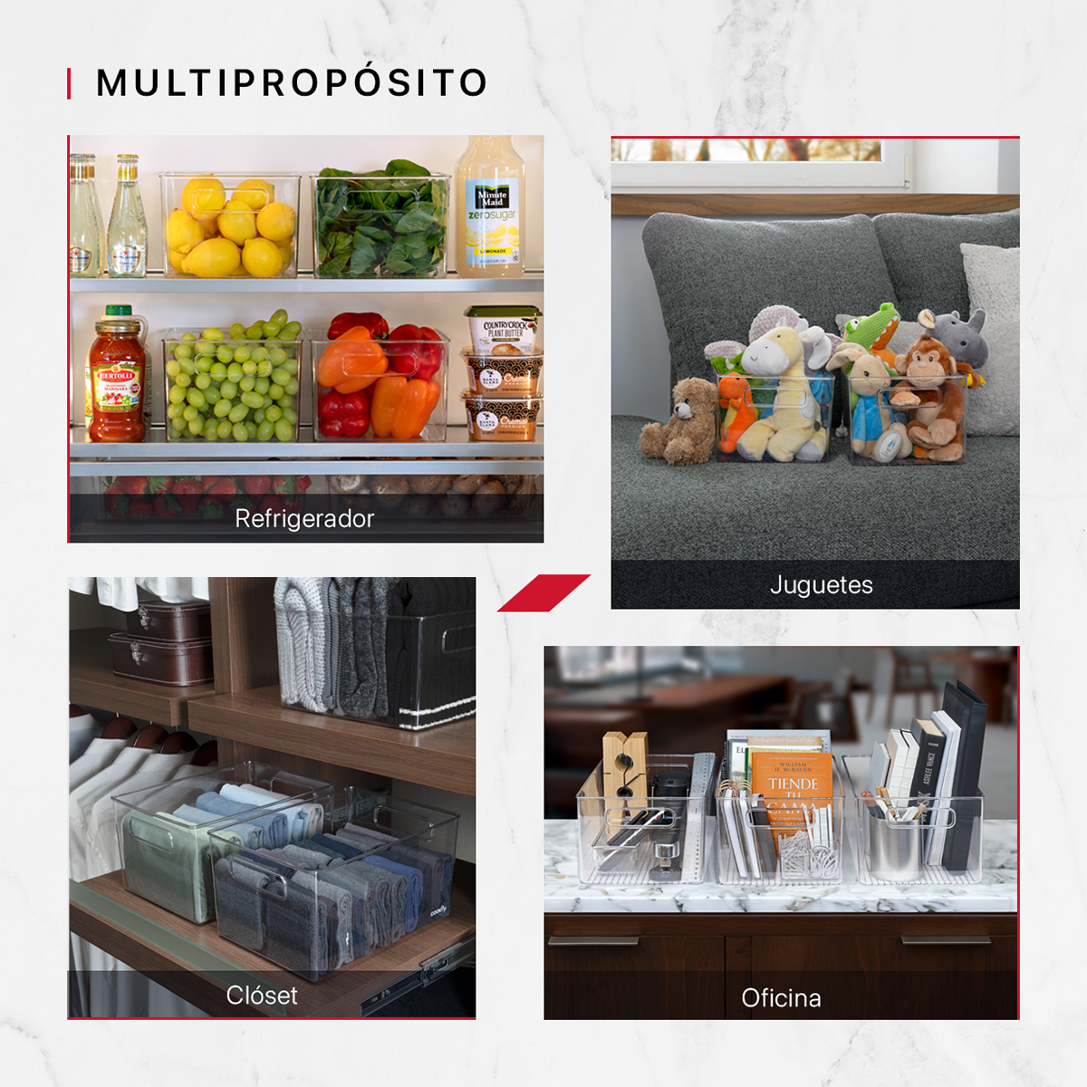 Foto 4 pulgar | Set De 4 Organizadores Para  Despensa Y Refreigerador Cookify Multiusos