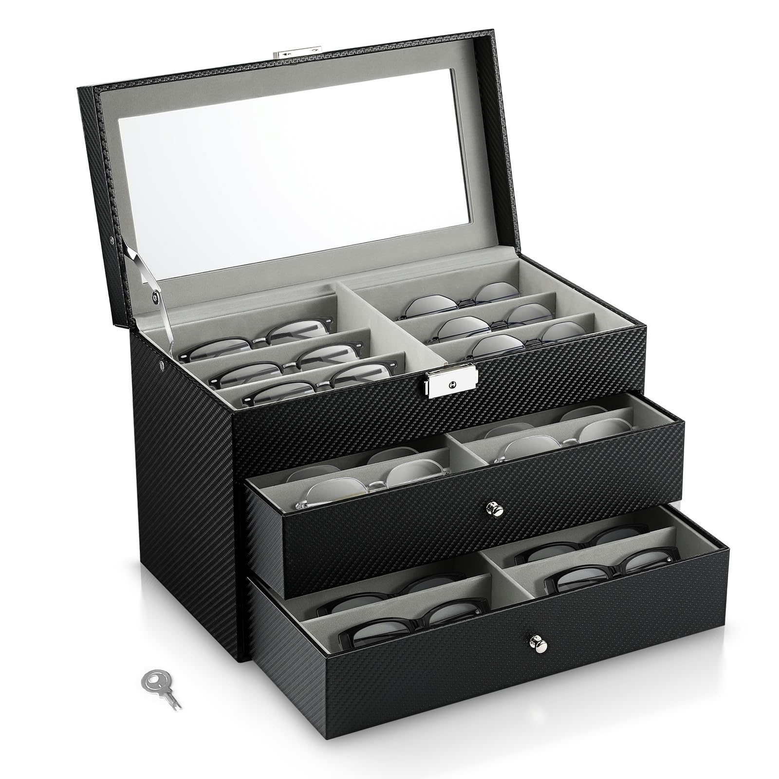 Foto 2 pulgar | Organizador de Gafas Moko 3 Niveles Negro - Venta Internacional