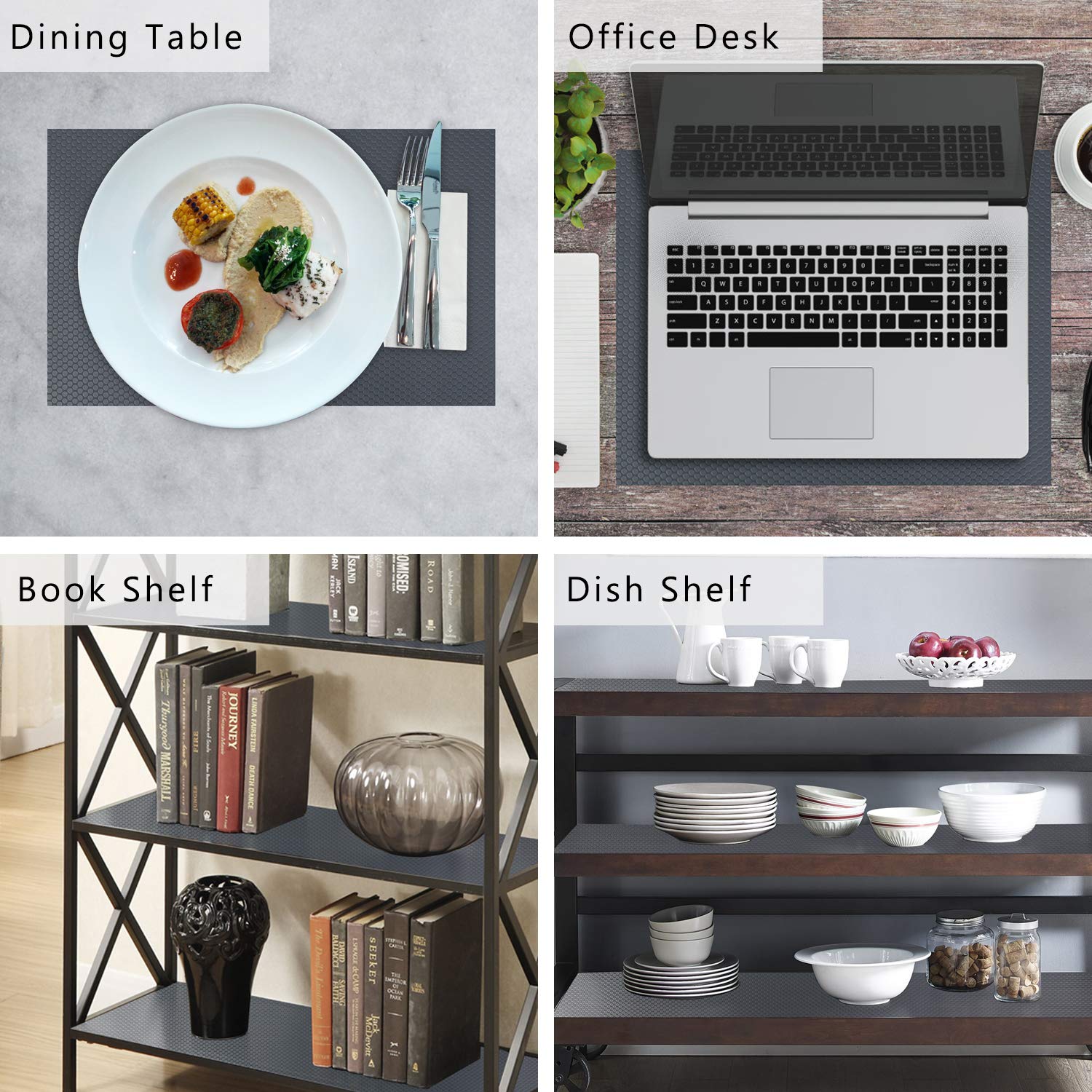 Foto 5 | Cajón Shelf Liner Hootown Para Armario De Cocina, 60 Cm X 6 M, Gris - Venta Internacional.