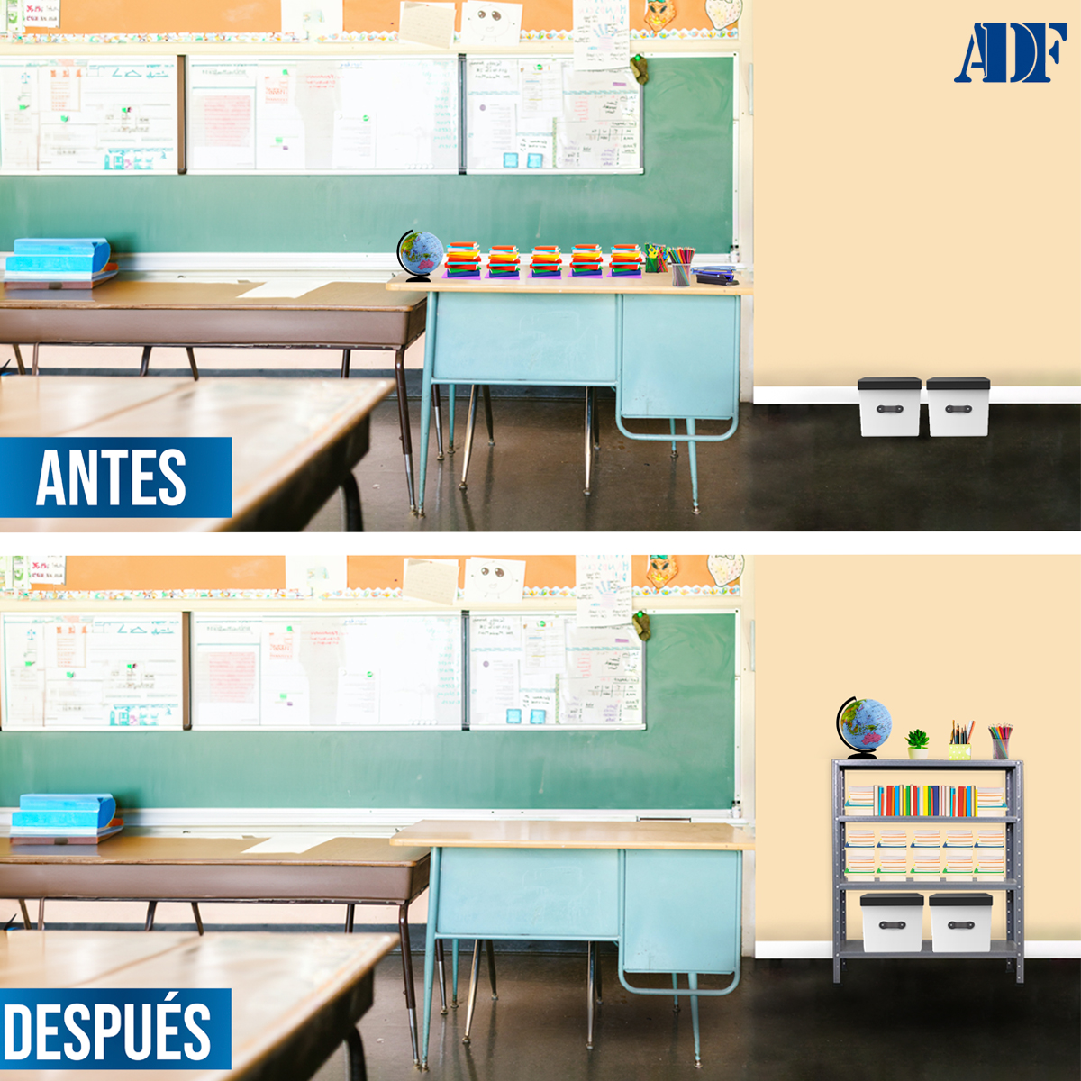 Foto 5 | Anaquel Metálico Adf Gris de 4 Niveles