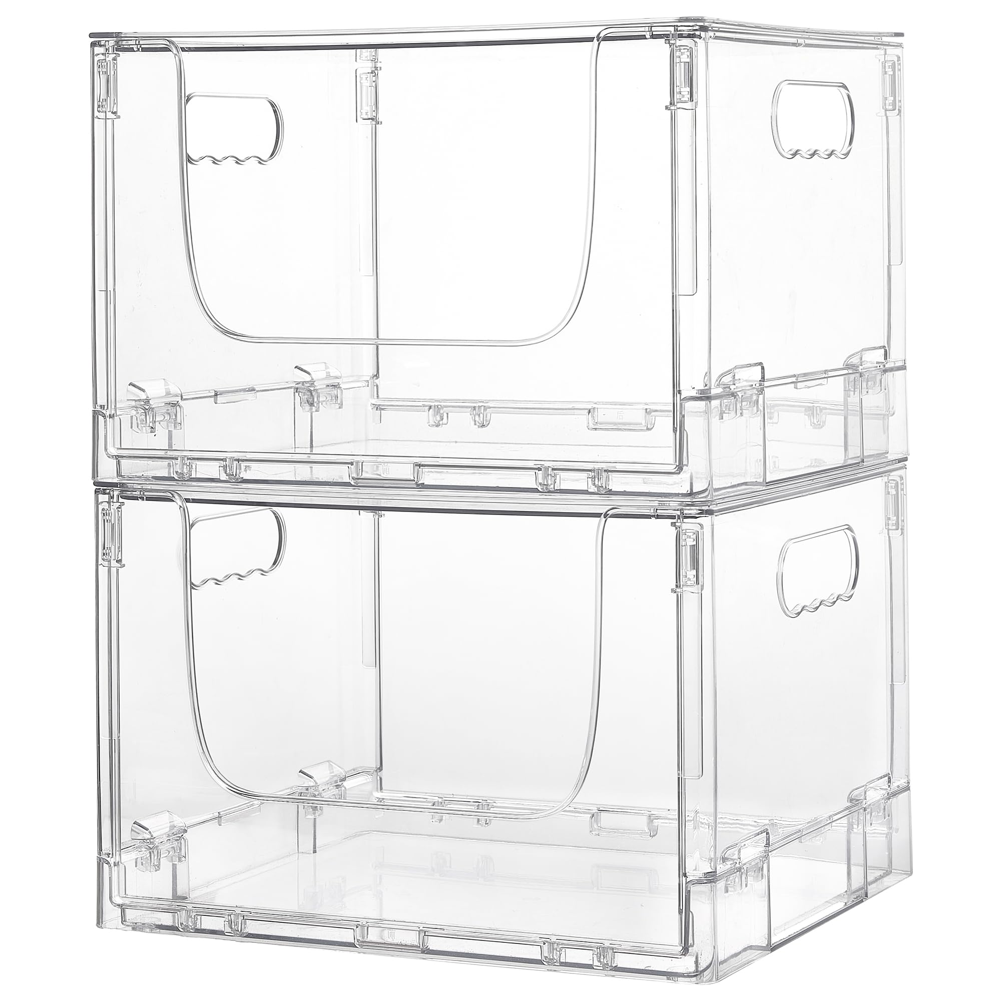 Foto 2 pulgar | Contenedores de Almacenamiento Vtopmart Plegables con Tapas 2 Unidades Transparentes - Venta Internacional