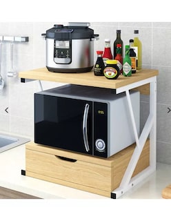 Foto 2 | Mueble Microondas Organizador Cajón Estante Repisas Cocina