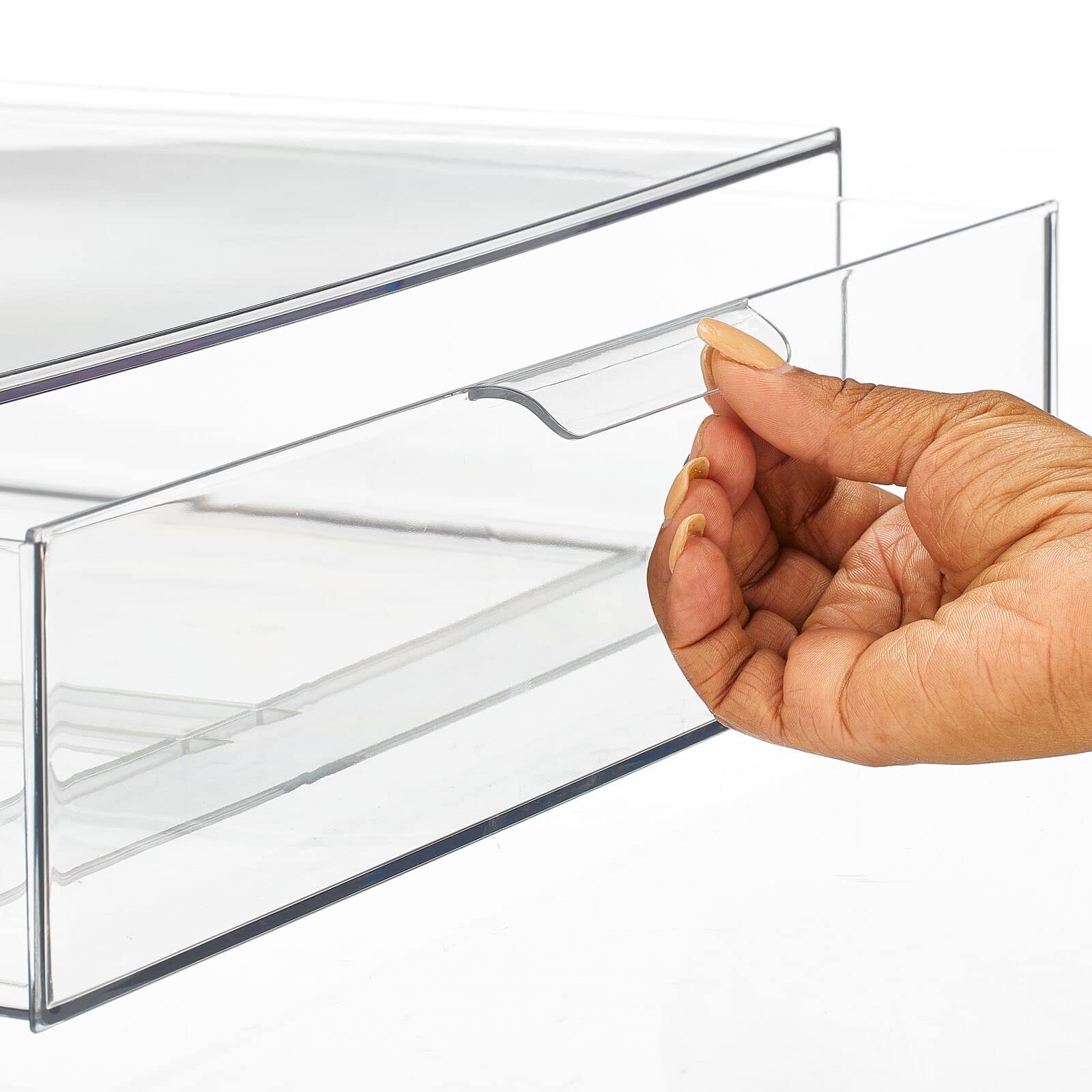Foto 2 | Papelera Organizadora De Almacenamiento Mdesign Lumiere Collection  Transparente - Venta Internacional.