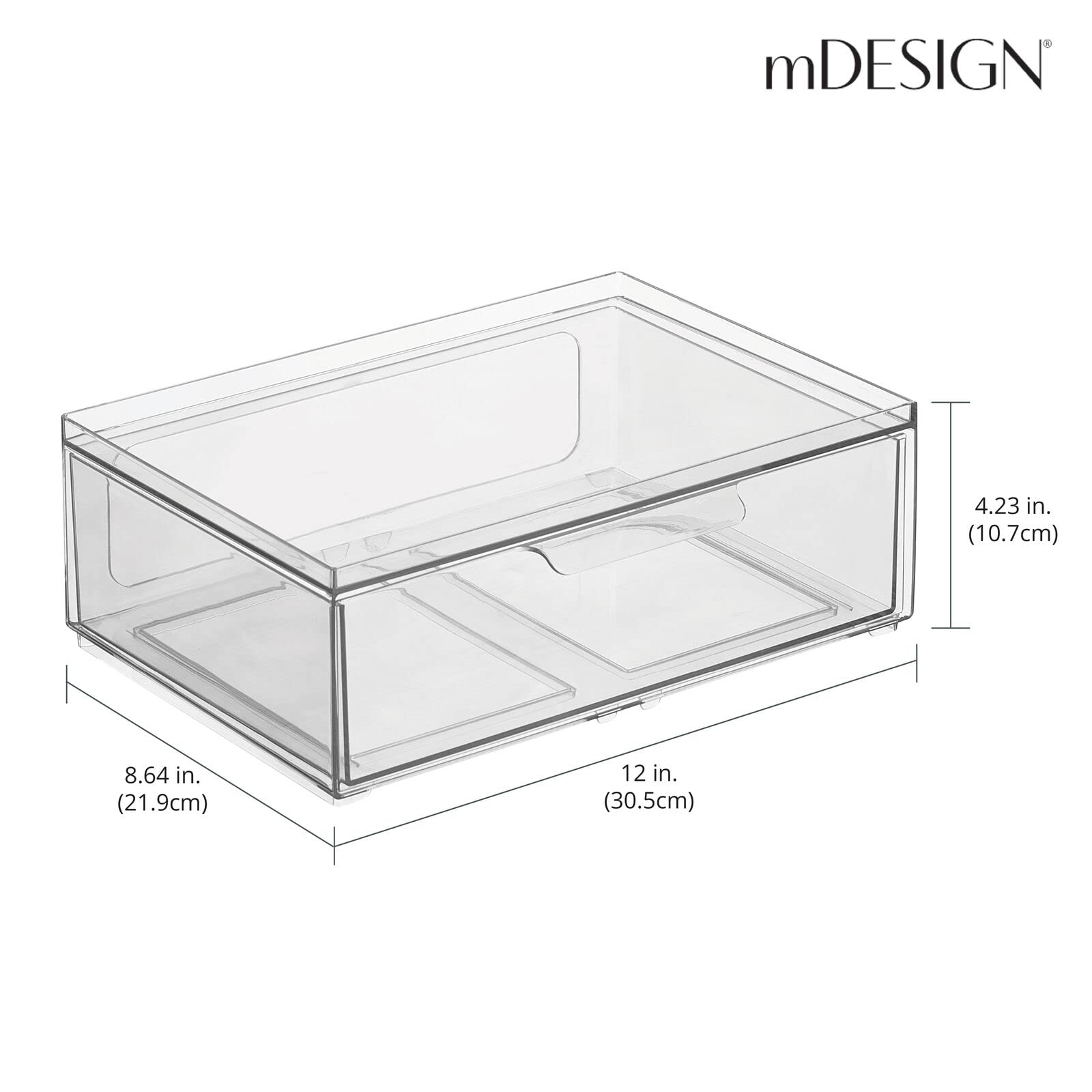 Foto 5 pulgar | Papelera Organizadora De Almacenamiento Mdesign Lumiere Con Cajón Delantero - Venta Internacional.