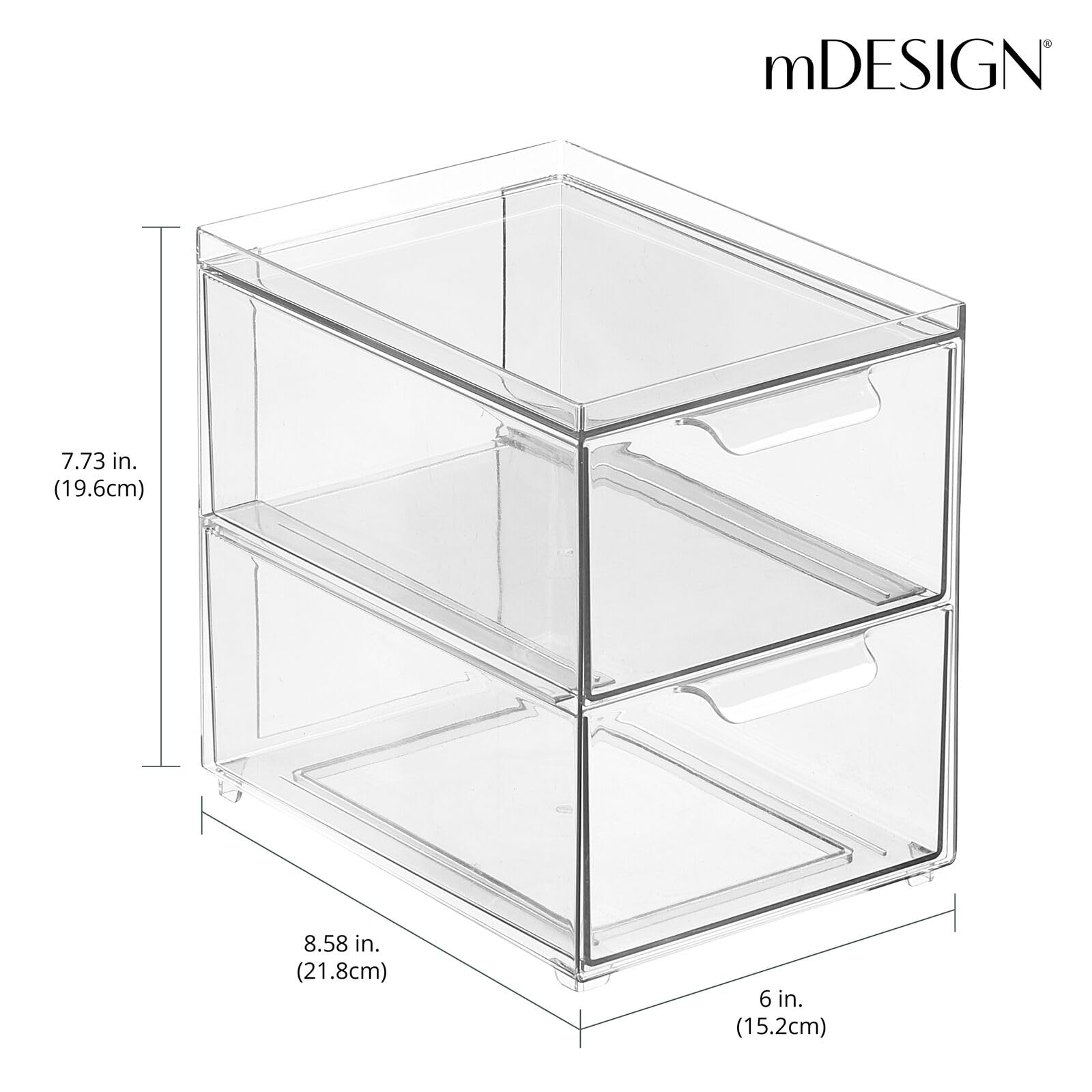 Foto 6 pulgar | Contenedores De Almacenamiento Mdesign Apilables Con 2 Cajones  Paquete De 4 - Venta Internacional.