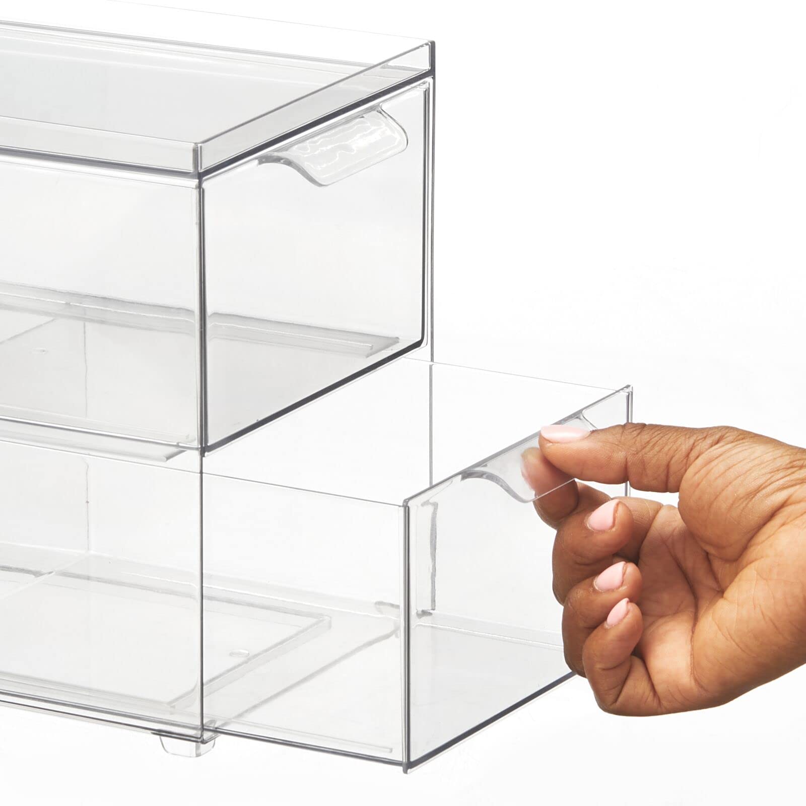 Foto 7 | Contenedores De Almacenamiento Mdesign Apilables Con 2 Cajones  Paquete De 4 - Venta Internacional.
