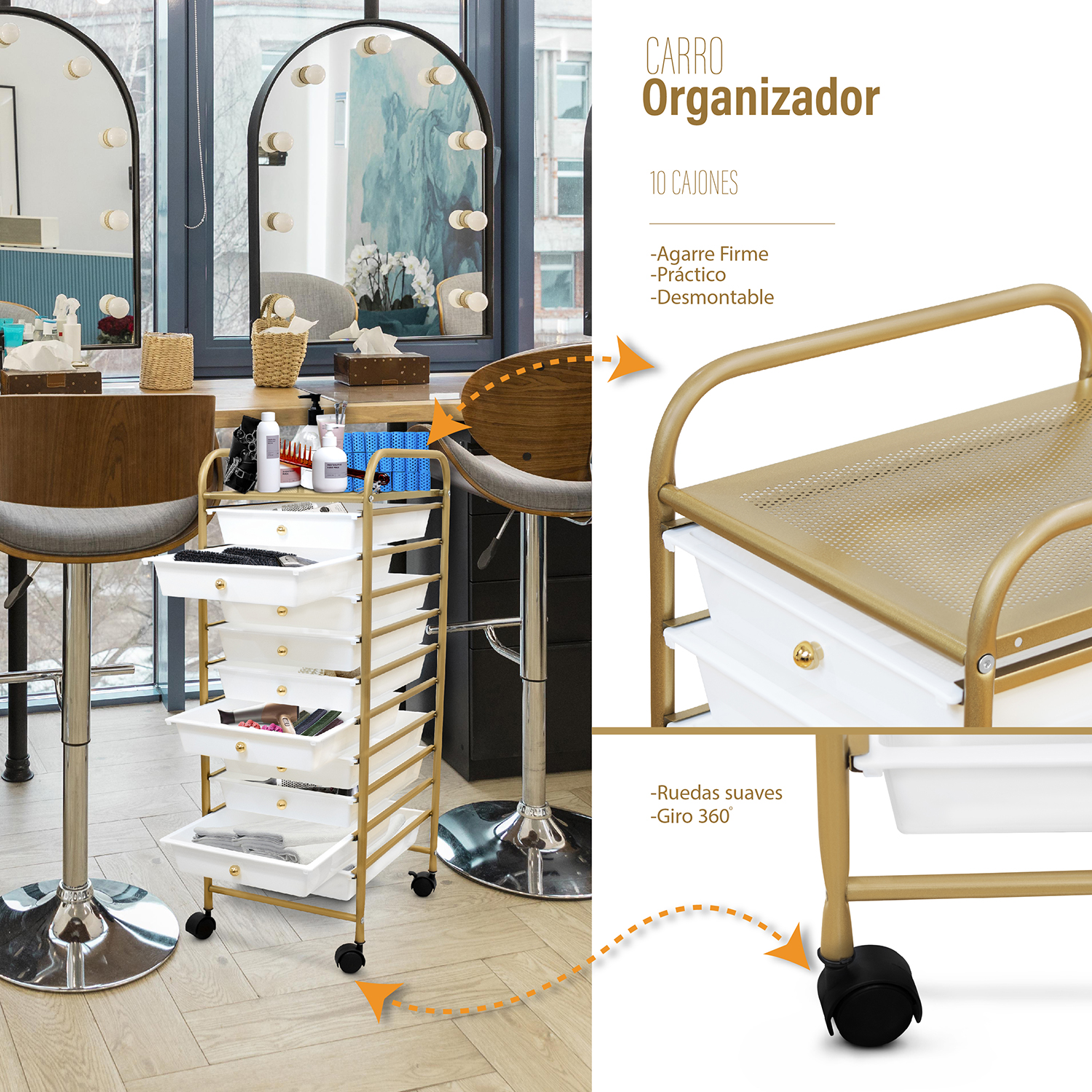 Foto 4 pulgar | Carrito Organizador de Cocina Andromeda Inc 10 Niveles